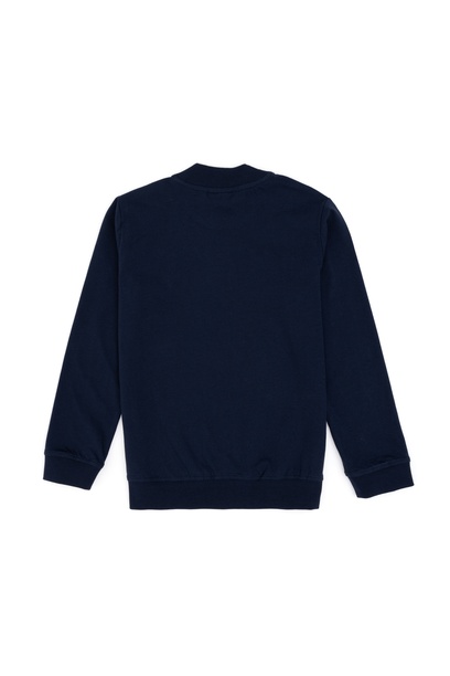 Erkek Çocuk Lacivert Basic Bisiklet Yaka Sweatshirt