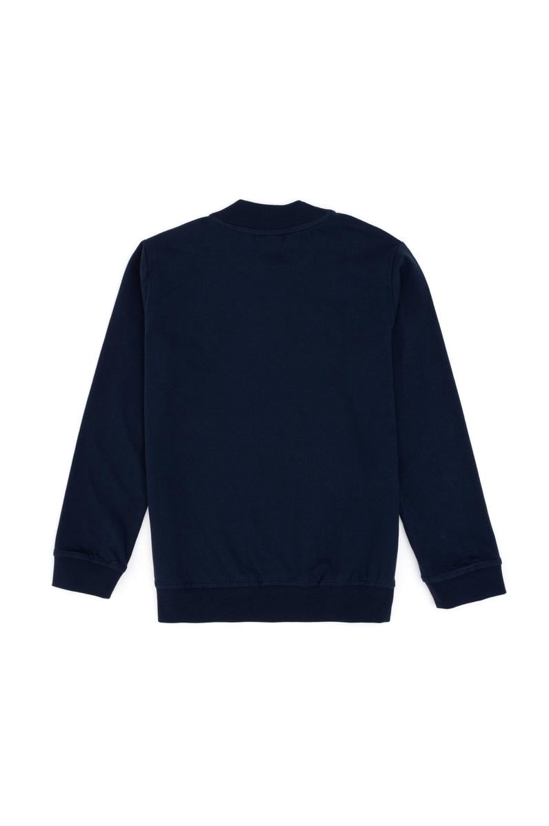 Erkek Çocuk Lacivert Basic Bisiklet Yaka Sweatshirt
