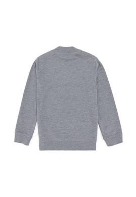 Erkek Çocuk Gri Melanj Basic Bisiklet Yaka Sweatshirt - 50297435080