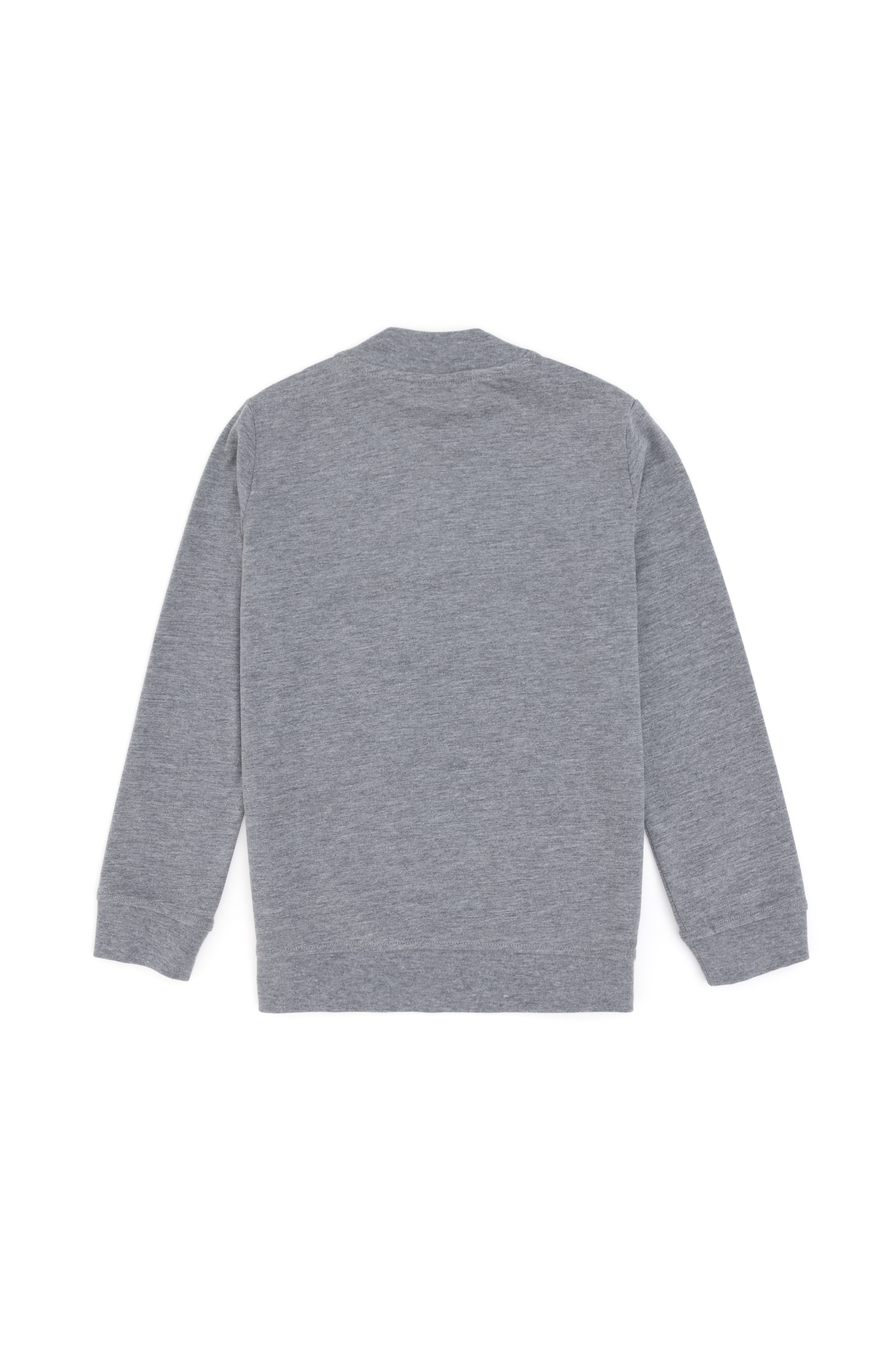 Erkek Çocuk Gri Melanj Basic Bisiklet Yaka Sweatshirt - Image 2