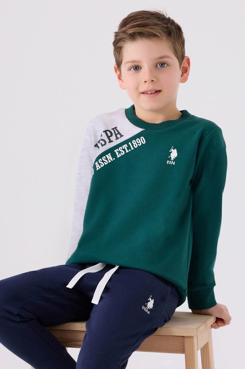 Erkek Çocuk Koyu Yeşil Pijama Takımı