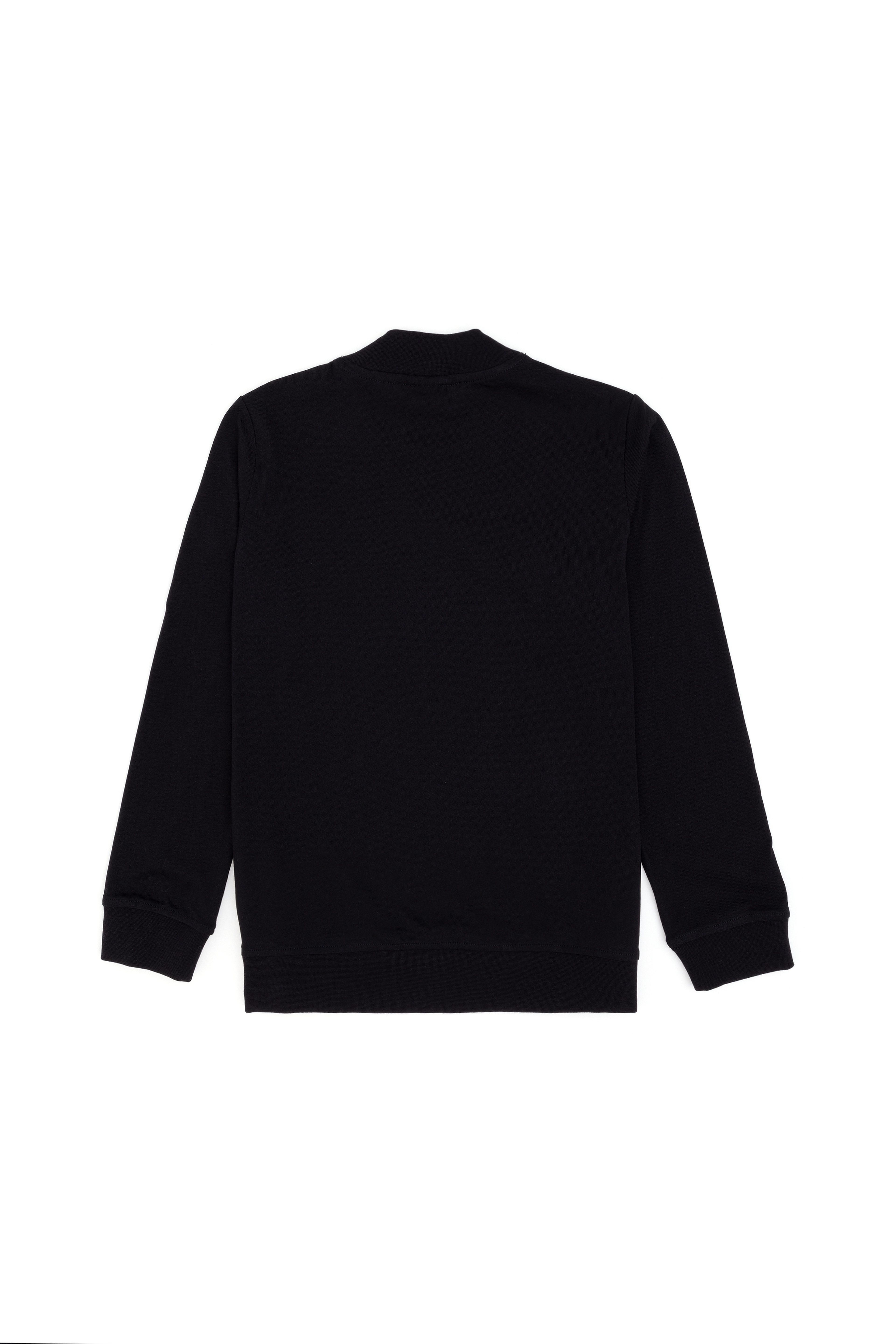 Erkek Çocuk Siyah Basic Bisiklet Yaka Sweatshirt - Image 2
