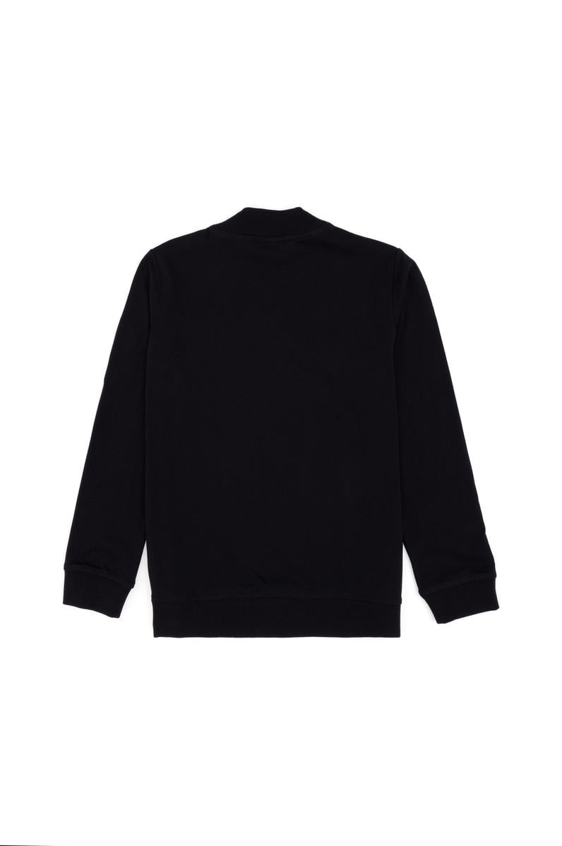 Erkek Çocuk Siyah Basic Bisiklet Yaka Sweatshirt