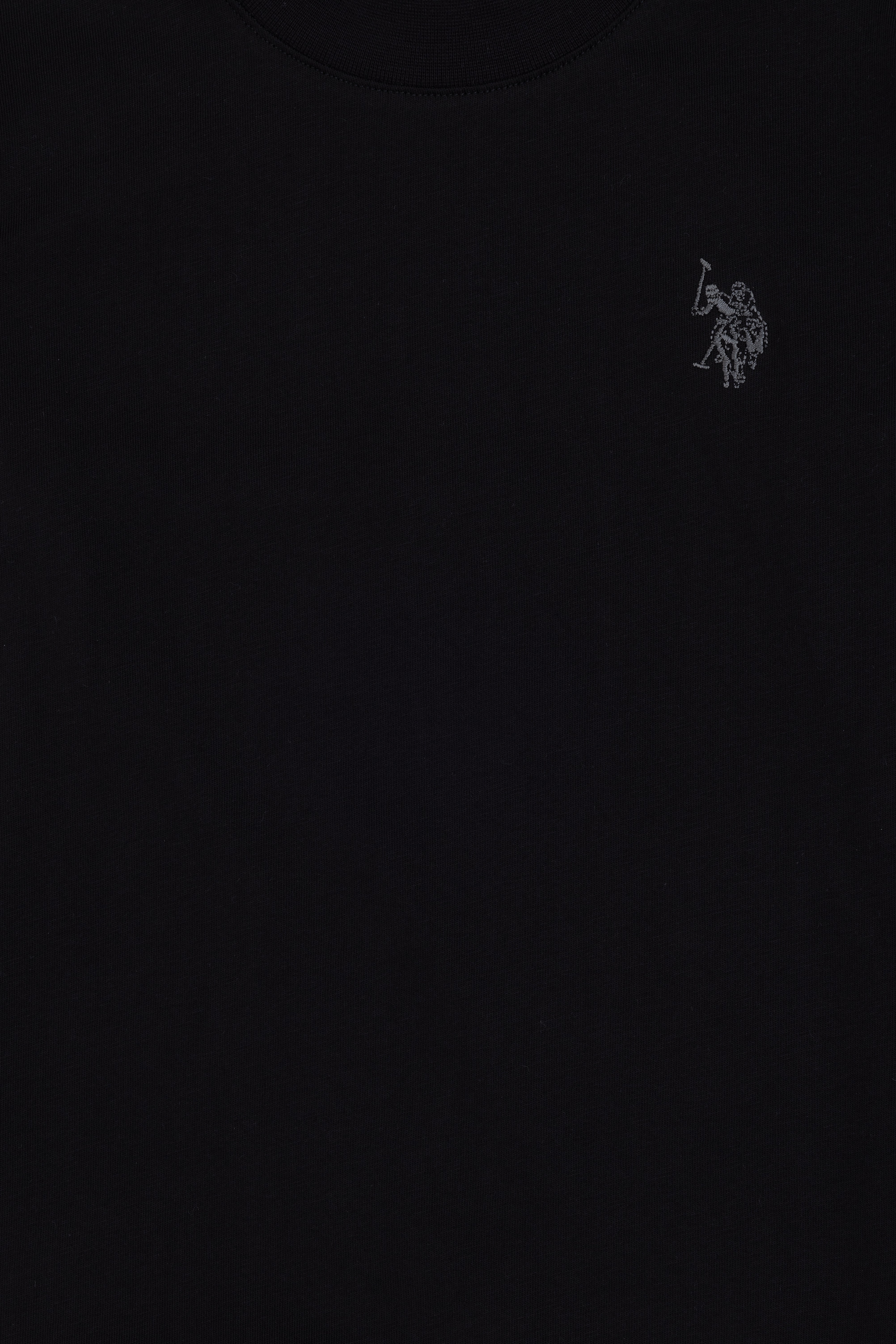 Erkek Çocuk Siyah Basic Bisiklet Yaka Sweatshirt - Image 3