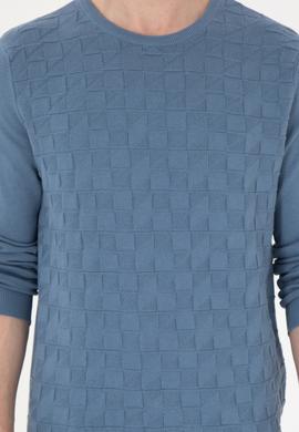 Erkek Slim Fit Bisiklet Yaka Saks Basic Kazak - 50288882032