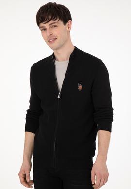 Erkek Siyah Basic Triko Hırka - 50288871039