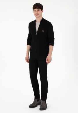 Erkek Siyah Basic Triko Hırka - 50288871039