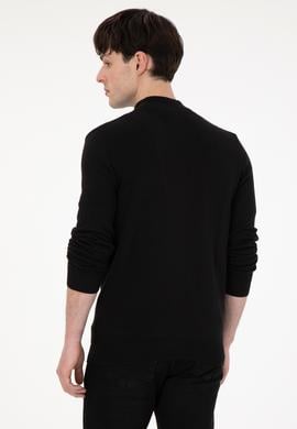 Erkek Siyah Basic Triko Hırka - 50288871039