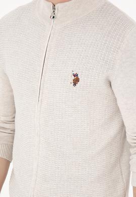 Erkek Taş Melanj Basic Triko Hırka - 50288871003