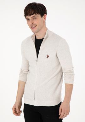 Erkek Taş Melanj Basic Triko Hırka - 50288871003