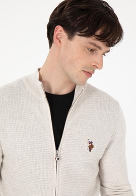 Erkek Taş Melanj Basic Triko Hırka - 50288871003