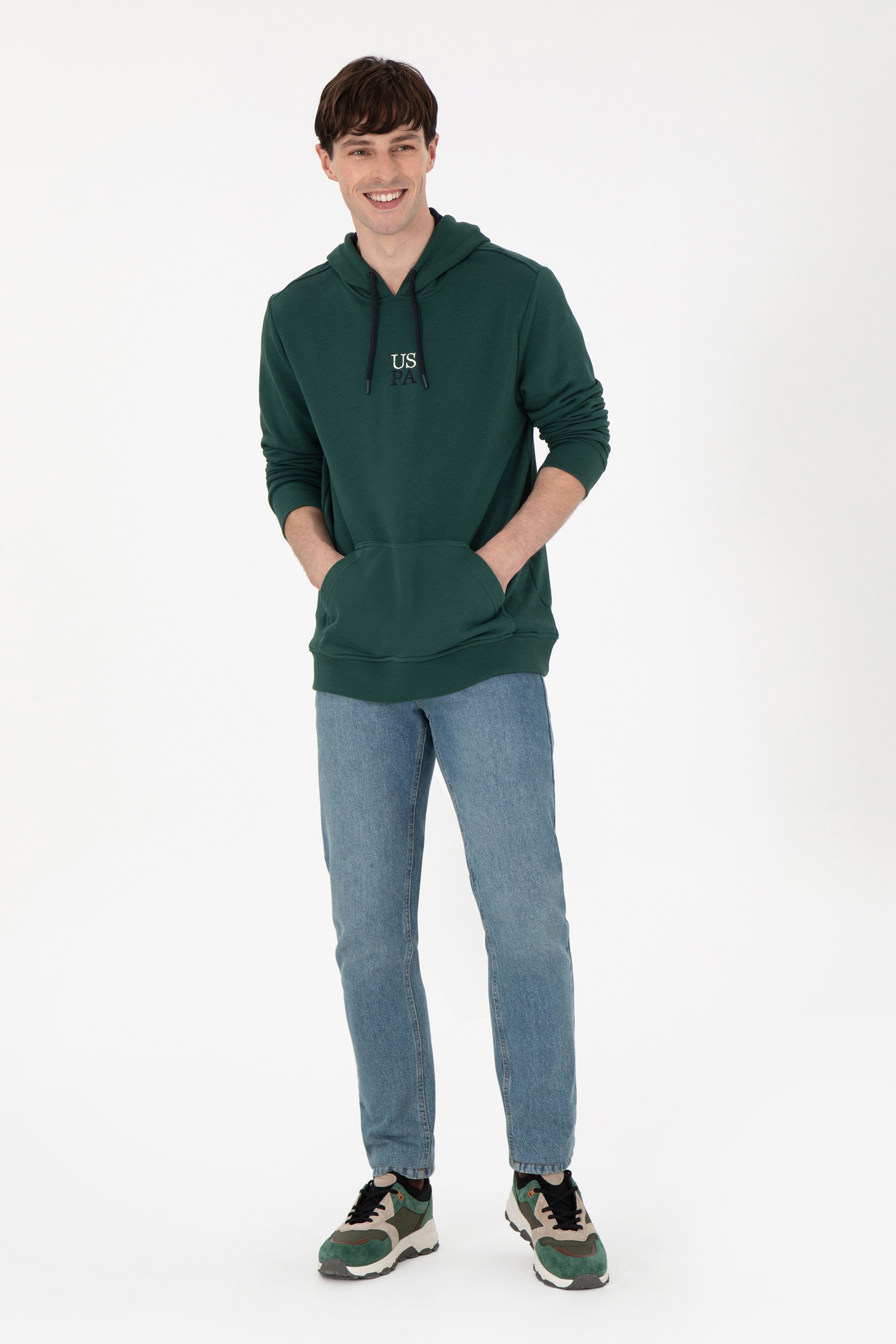 Erkek Koyu Yeşil Sweatshirt - Image 4