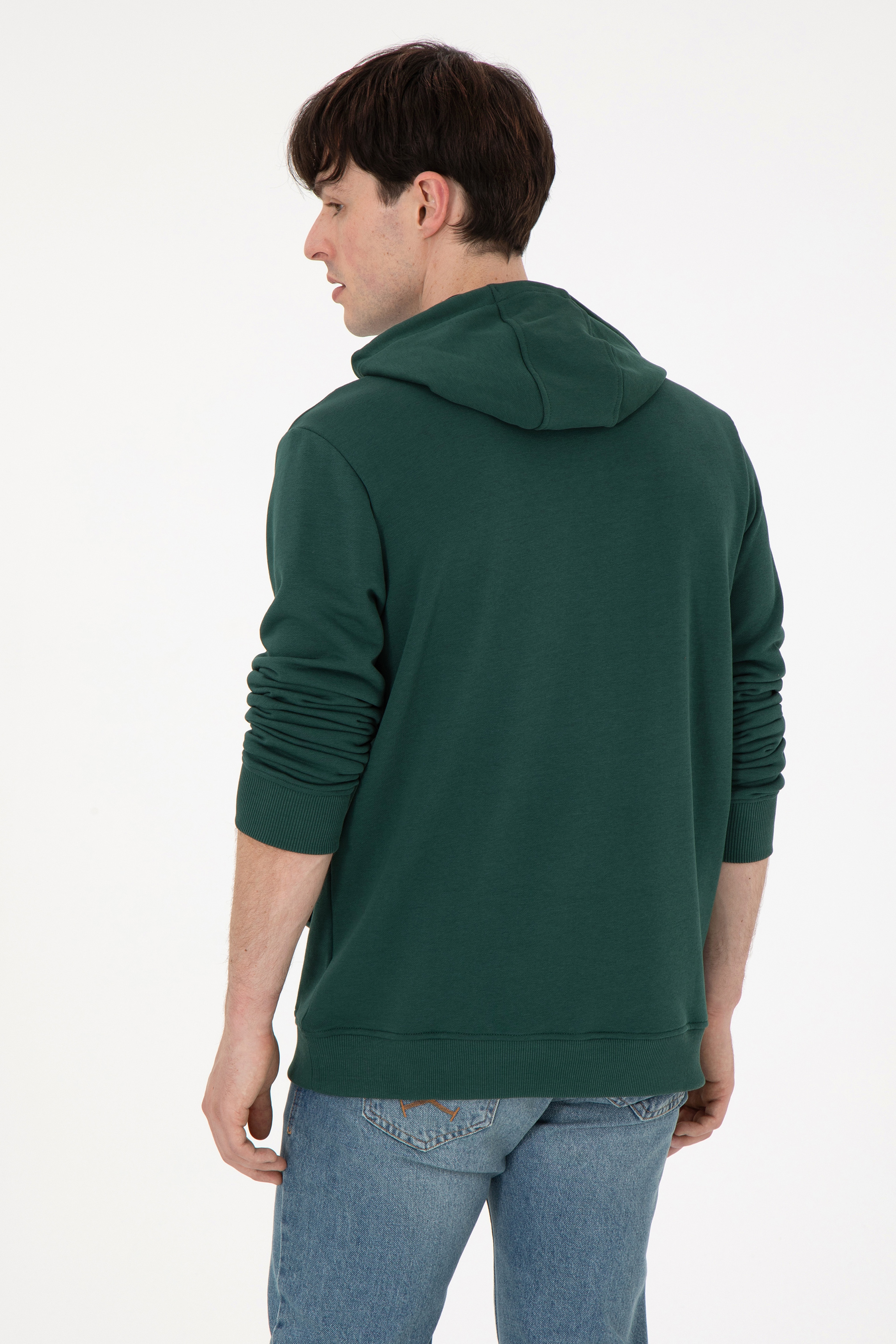 Erkek Koyu Yeşil Sweatshirt