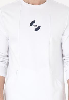 Erkek Regular Fit Bisiklet Yaka Beyaz Sweatshirt - 50290778006