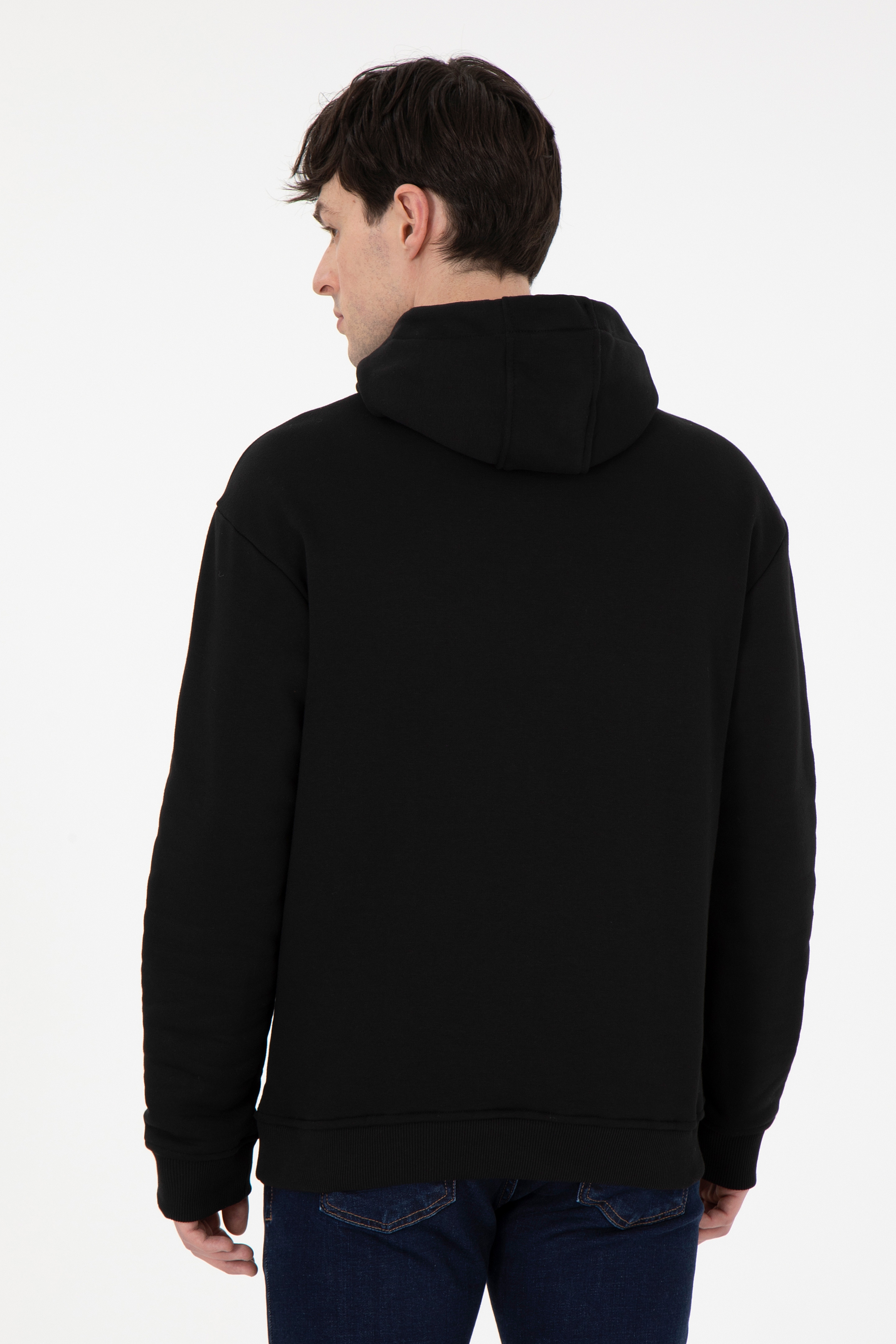 Erkek Siyah Sweatshirt - Image 5