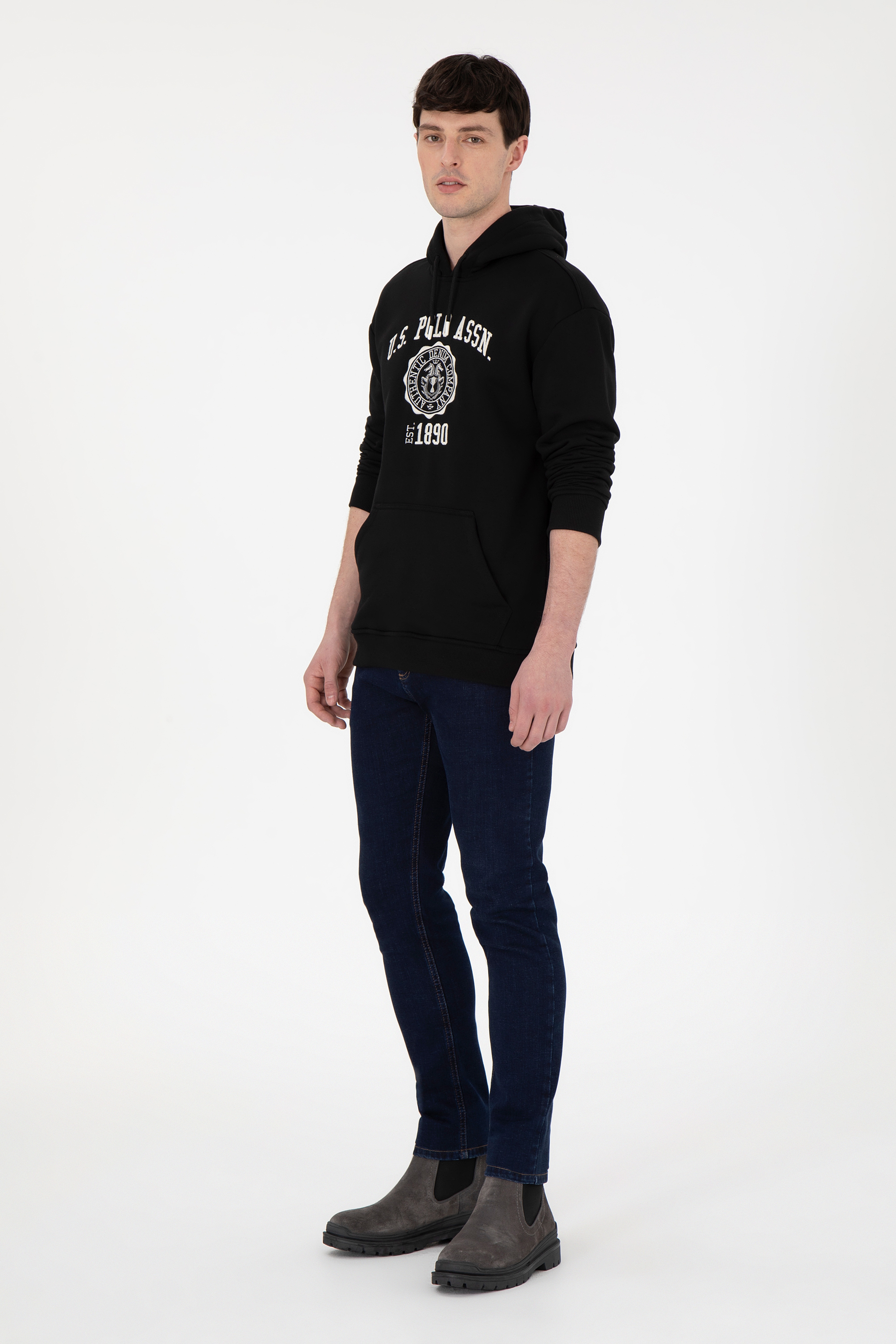 Erkek Siyah Sweatshirt - Image 4