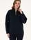 Kadın Lacivert Dik Yaka Fermuarlı Sweatshirt