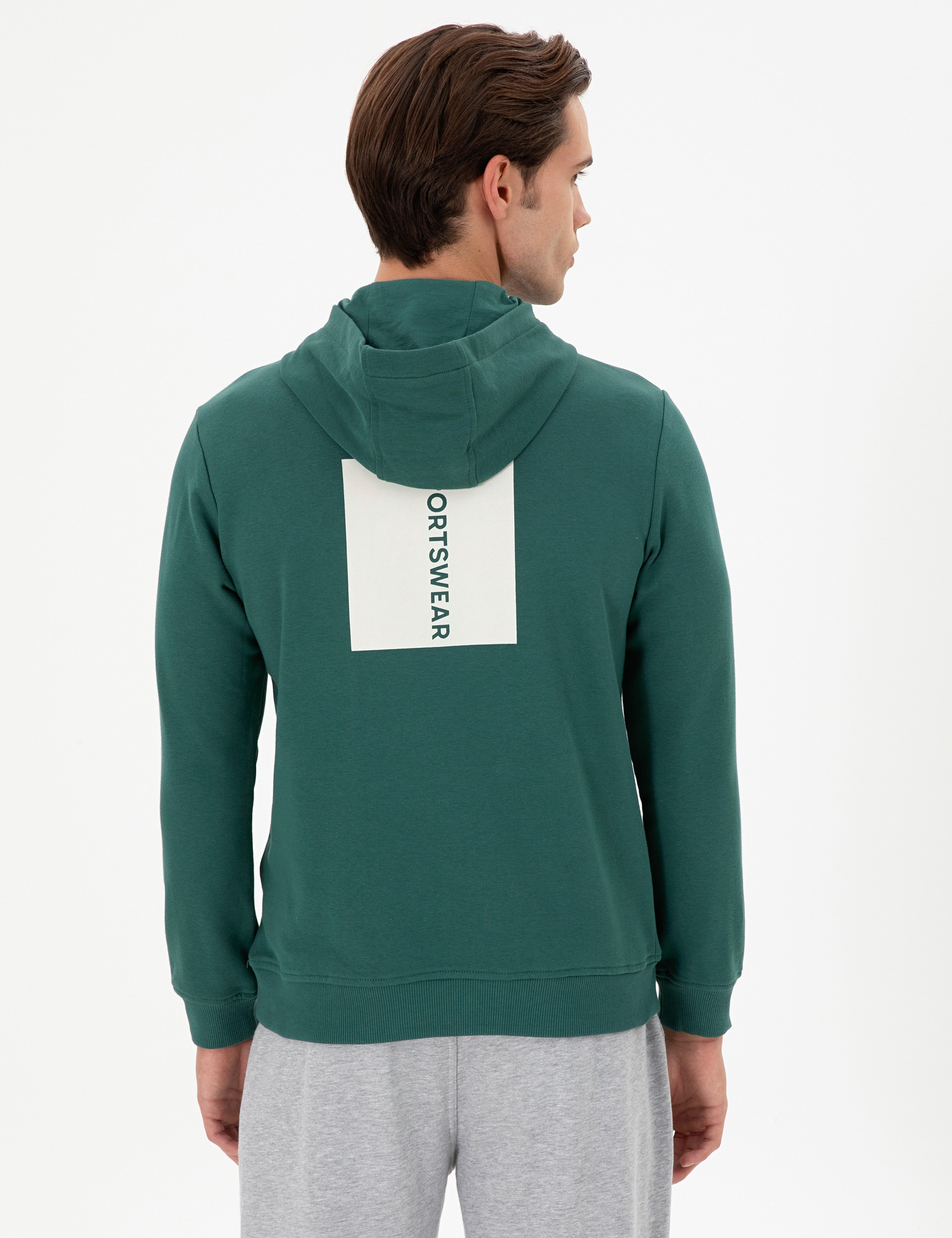 Erkek Koyu Yeşil Sweatshirt - Image 5