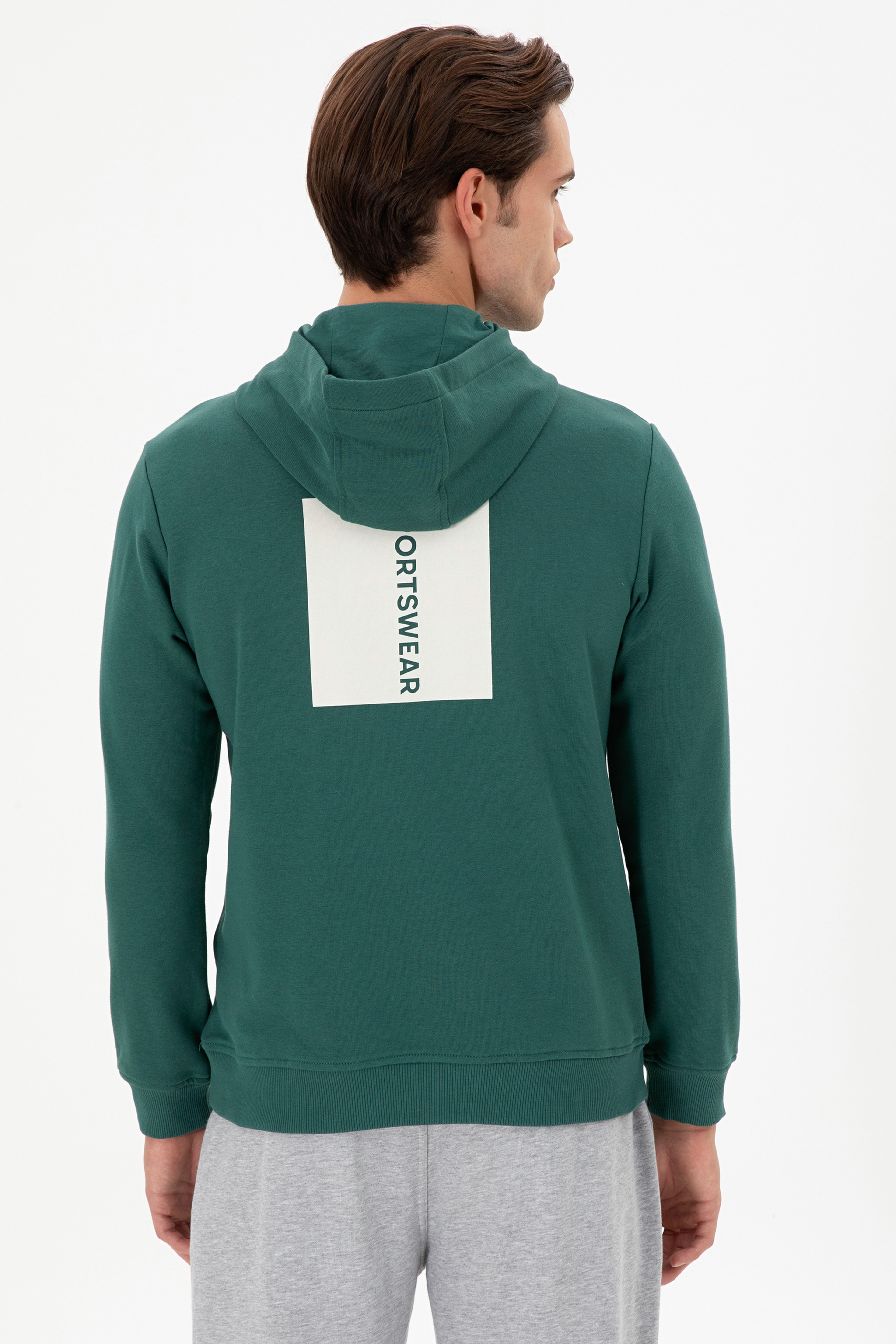 Erkek Koyu Yeşil Sweatshirt