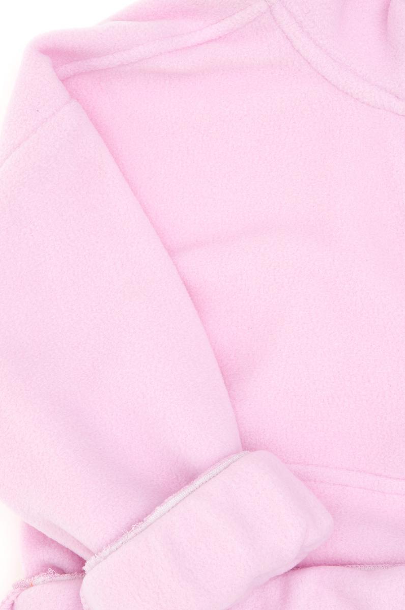 Kız Çocuk Yarım Fermuarlı Pembe Polar Sweatshirt