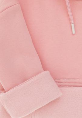 Kız Çocuk Pudra Basic Kapüşonlu Sweatshirt - 50297438017
