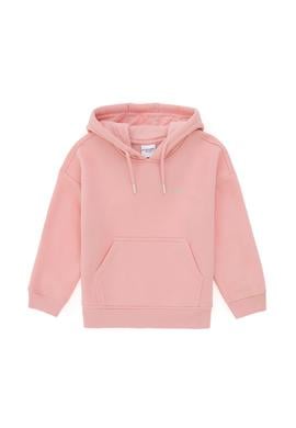Kız Çocuk Pudra Basic Kapüşonlu Sweatshirt - 50297438017