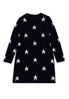 Kız Çocuk Lacivert Triko Balıkçı Yaka Triko Elbise - 50297157012