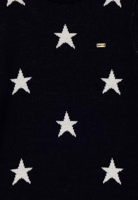 Kız Çocuk Lacivert Triko Balıkçı Yaka Triko Elbise - 50297157012