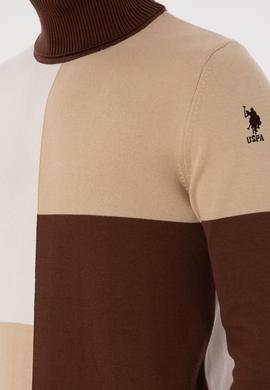 Erkek Slim Fit Balıkçı Yaka Kum Kazak - 50297057010