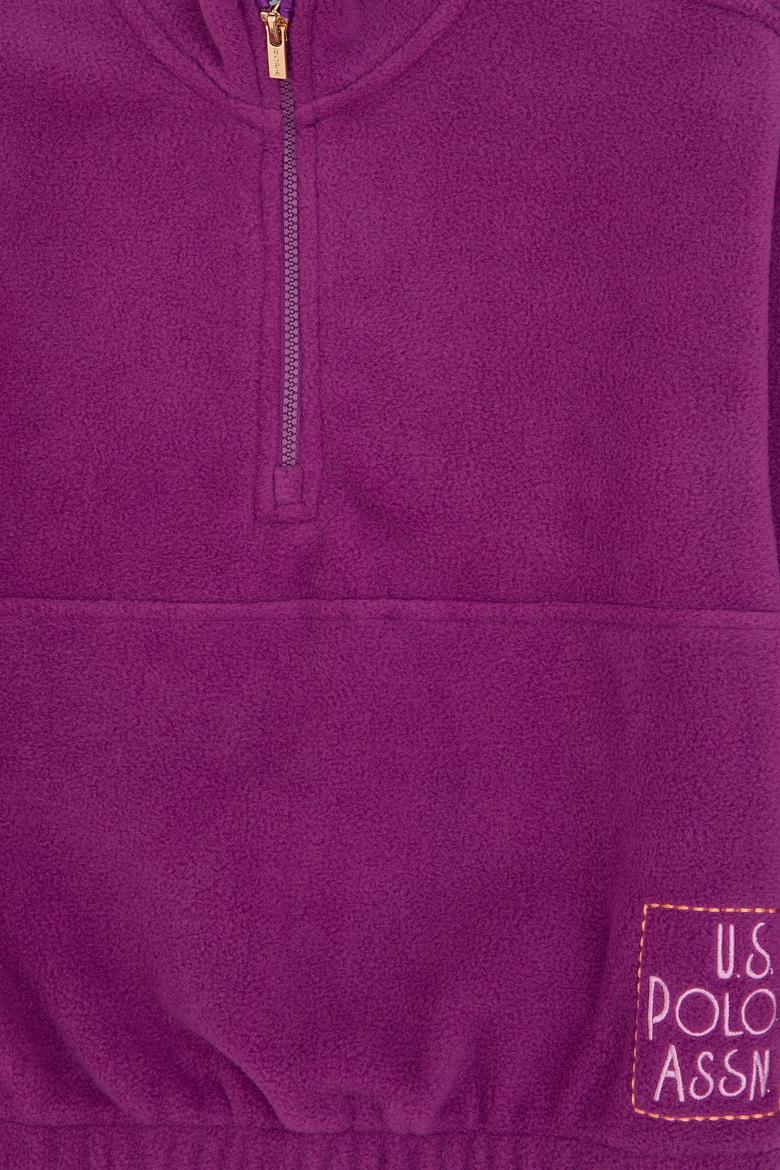 Kız Çocuk Menekşe Yarım Fermuarlı Polar Sweatshirt - 50298983002