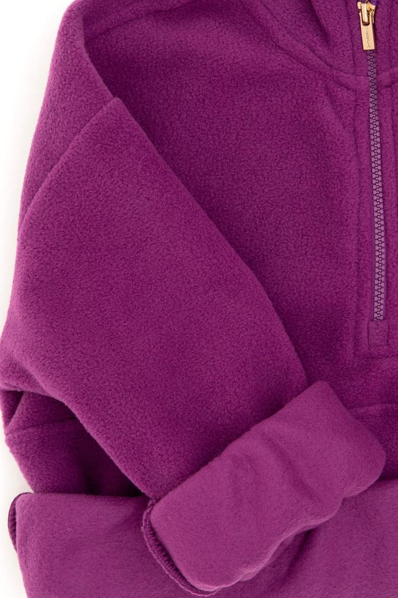 Kız Çocuk Menekşe Yarım Fermuarlı Polar Sweatshirt - 50298983002