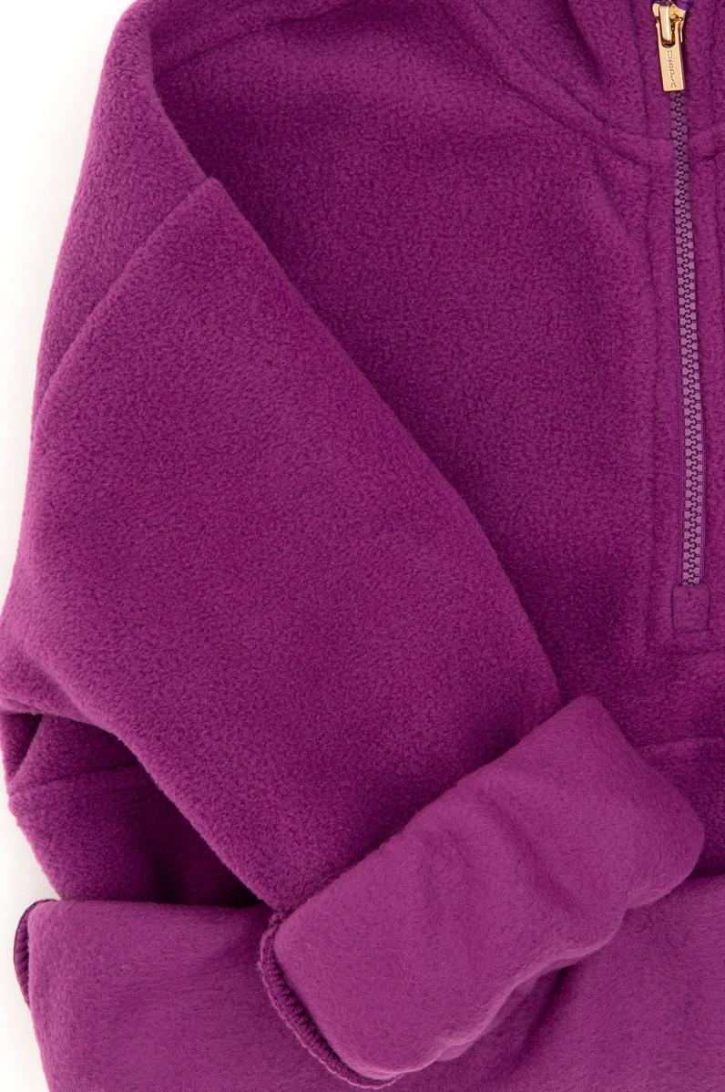 Kız Çocuk Menekşe Yarım Fermuarlı Polar Sweatshirt