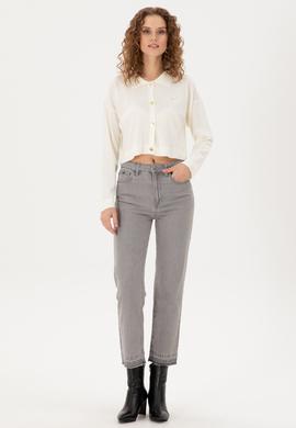 Kadın Gri Jean Pantolon - 50296433005