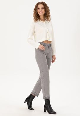 Kadın Gri Jean Pantolon - 50296433005