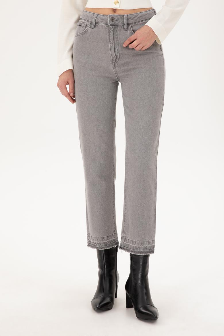 Kadın Gri Jean Pantolon - 50296433005