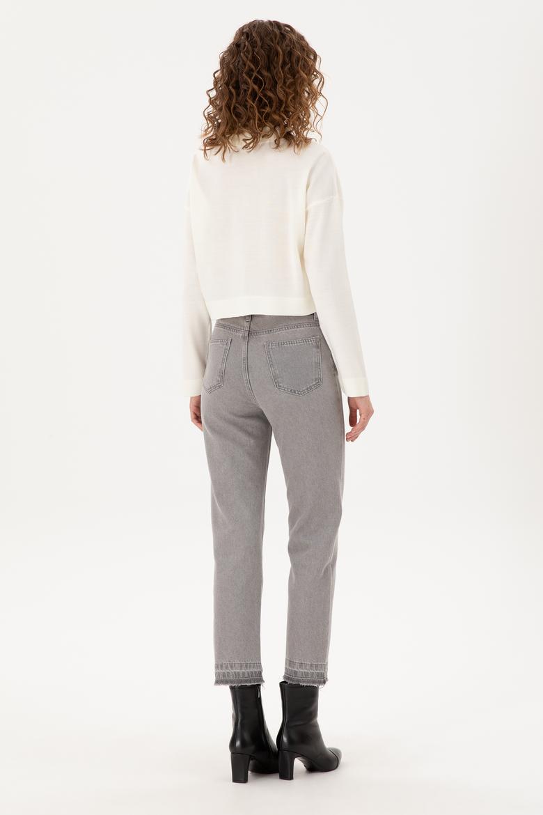 Kadın Gri Jean Pantolon - 50296433005