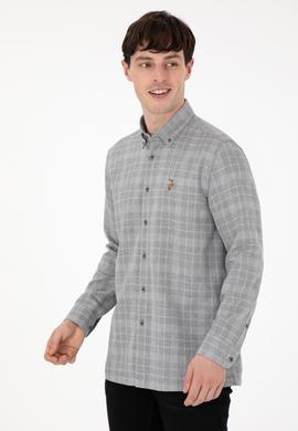 Erkek Gri Uzun Kollu Gömlek - 50297403023