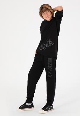 Erkek Çocuk Siyah Bisiklet Yaka Sweatshirt - 50293617076