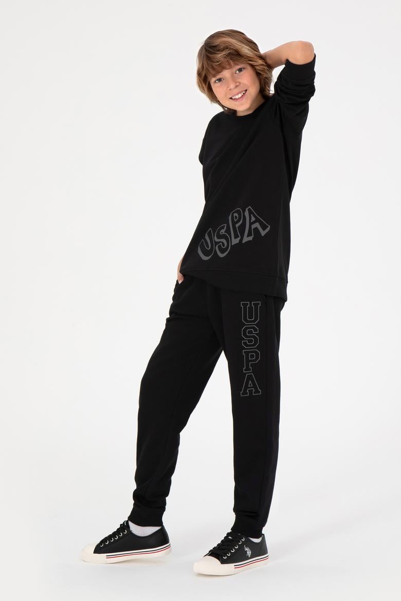 Erkek Çocuk Siyah Bisiklet Yaka Sweatshirt - 50293617076