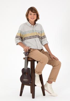 Erkek Çocuk Camel Kanvas Pantolon - 50298565026