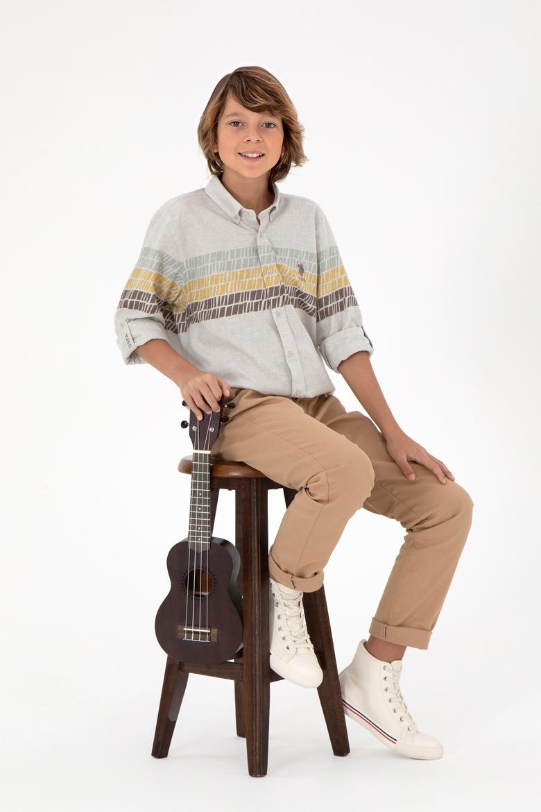 Erkek Çocuk Camel Kanvas Pantolon - 50298565026