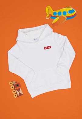 Erkek Çocuk Beyaz Kapüşonlu Sweatshirt - 50293566013