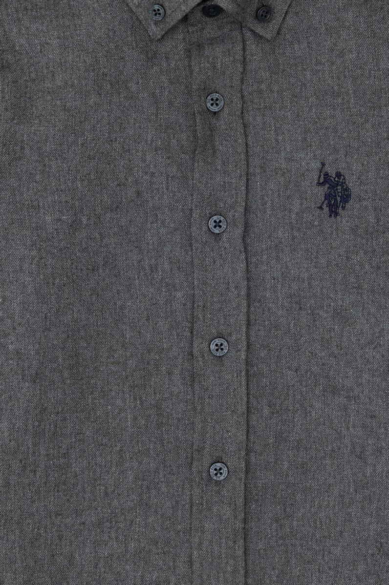 Erkek Çocuk Antrasit Uzun Kollu Basic Gömlek