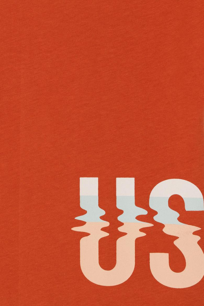 Erkek Çocuk Kiremit Bisiklet Yaka Tişört - 50295427039