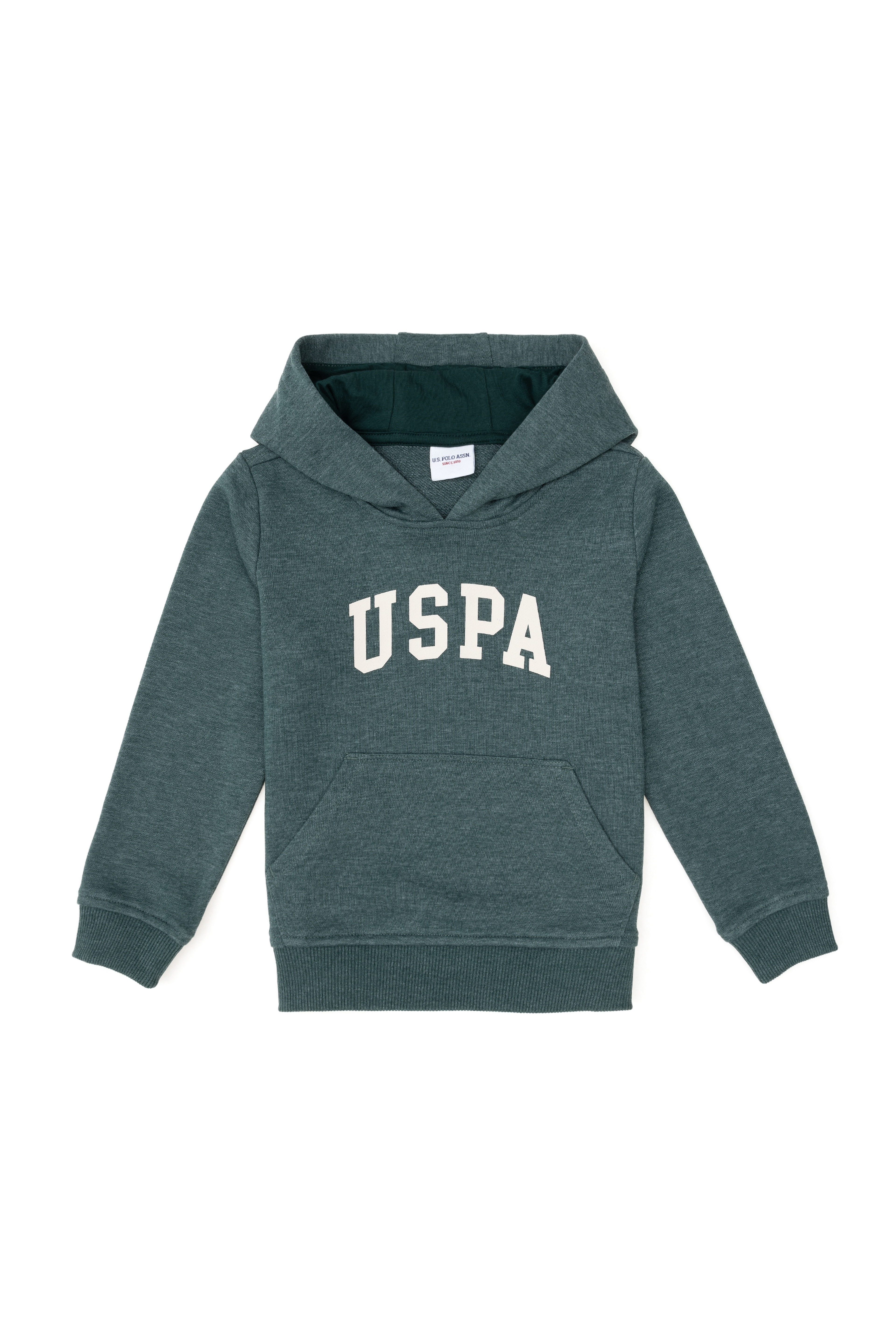 Erkek Çocuk Koyu Yeşil Basic Kapüşonlu Sweatshirt