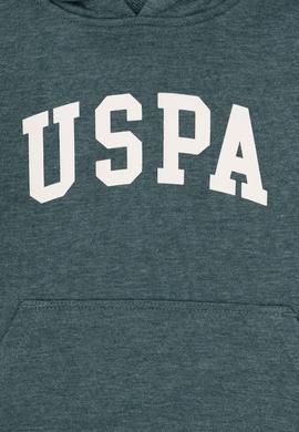 Erkek Çocuk Koyu Yeşil Basic Kapüşonlu Sweatshirt - 50293614072