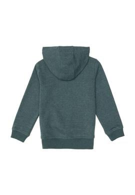 Erkek Çocuk Koyu Yeşil Basic Kapüşonlu Sweatshirt - 50293614072