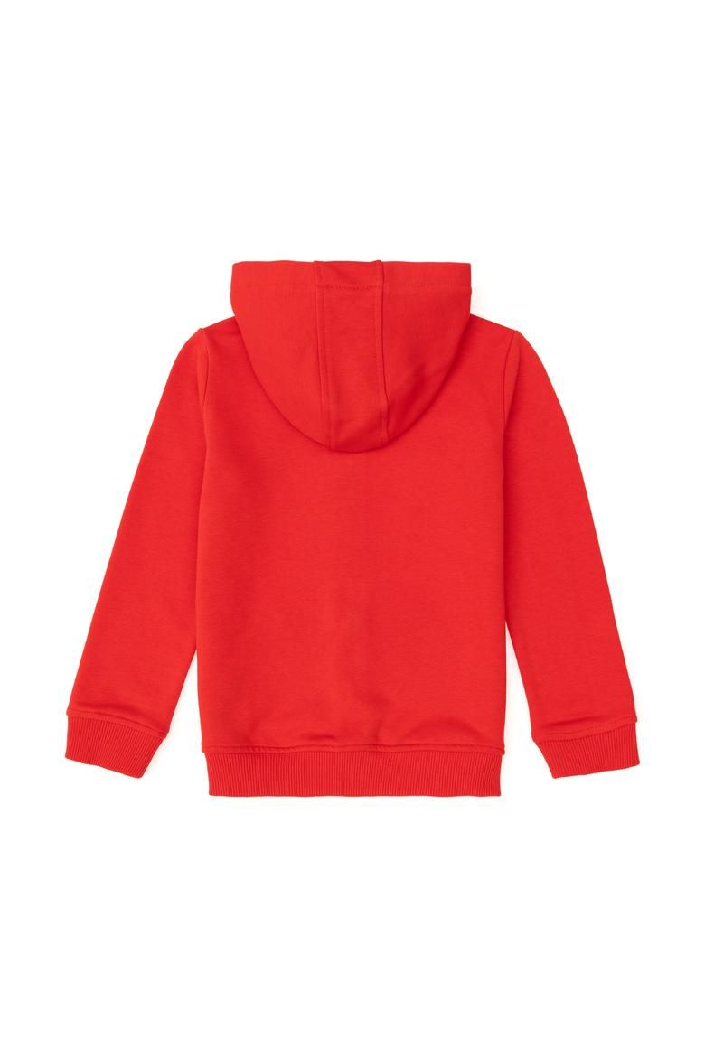 Erkek Çocuk Kırmızı Basic Fermuarlı Sweatshirt - 50293536109