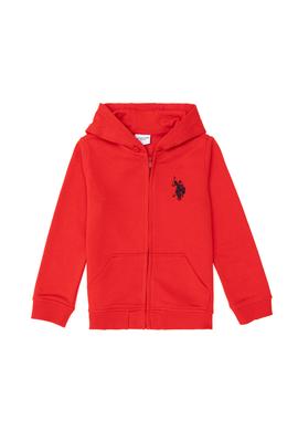 Erkek Çocuk Kırmızı Basic Fermuarlı Sweatshirt - 50293536109