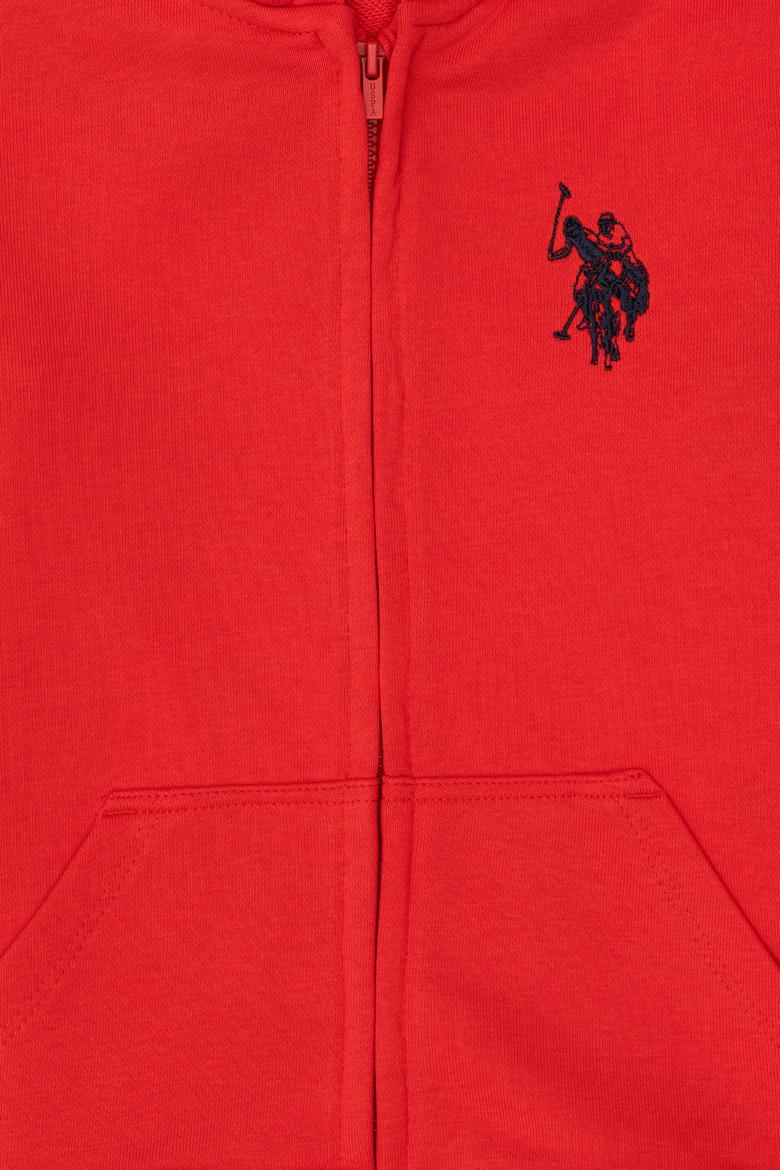 Erkek Çocuk Kırmızı Basic Fermuarlı Sweatshirt - 50293536109